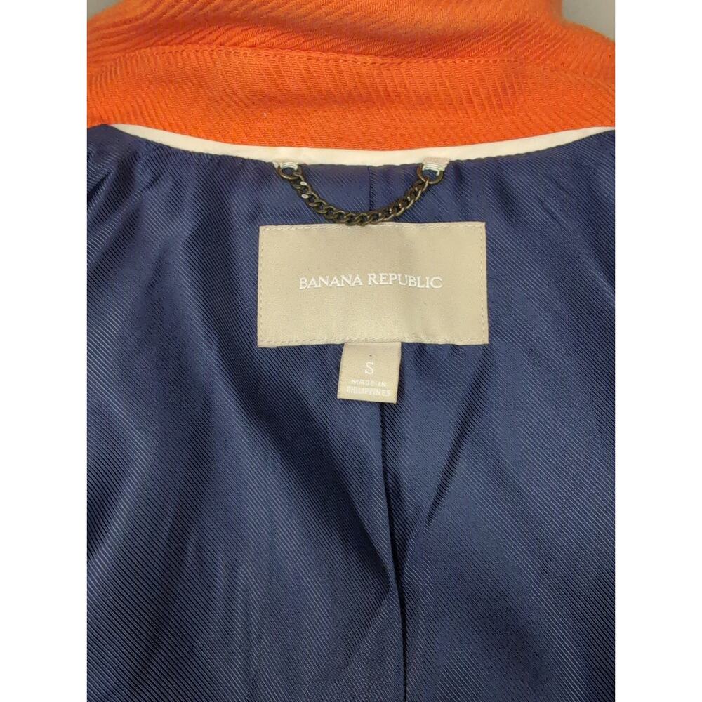 Banana Republic Statement Orange Structured Double Breasted Blazer  S - Picture 8 of 10